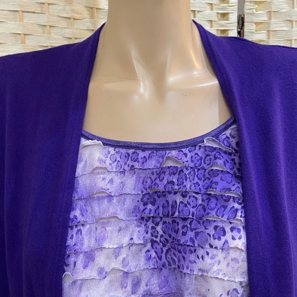 2pc Purple Top and Skirt Set - Picture 5 of 10